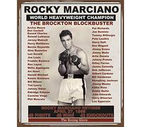 Bcts - Targa da parete in metallo con scritta "The Rocky Marciano Vs Archie", formato A5, 20 x 30 cm