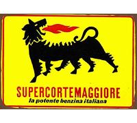 BCTS Targa da Parete in Metallo, Stile Vintage, con Scritta The Agip, 20 x 30 cm