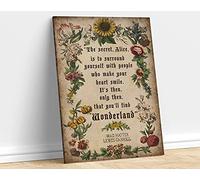 BCTS The Secrete Alice nel paese delle meraviglie Decorazione da parete The Secrete Alice nel paese delle meraviglie Inspirationallewis Carrollbooke poster in metallo 20,3 x 30,5 cm