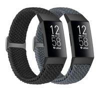 Bcuckood Cinturino intrecciato compatibile con Fitbit Charge 4/Charge 3/Charge 3 SE, cinturino di ricambio regolabile in nylon elastico Solo Loop per Fitbit Charge 4/Charge 3, per donne e uomini, no