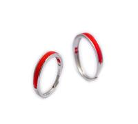 BCughia Anello Filo Rosso del Destino, Anelli Uomo Argento 925 Regolabili con Linea Rossa Anello Fidanzamento Donna Personalizzata Anelli Matrimonio Regolabili