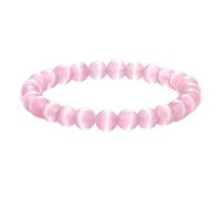 BCughia Bracciali Chakra Donna, Bracciale con Pietra Occhio di Gatto da 6 MM, Bracciali Uomo 19CM