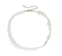 BCughia Catena Uomo Lega, Catena di Perle Collana Donna Estate 40+7cm
