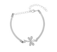 BCughia Cavigliera Acciaio Inox, Libellula con Zircone Cavigliera Boho Donna 20.2+10cm