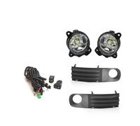 bcumst Faretti Fendinebbia Per VW Per T5 Per Transporter Per Multivan Per Caravelle 2003-2010 LED Grigio Copertura Lampada Nebbia Griglia Cablaggio Interruttore Kit(1 set LED)