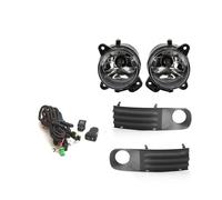 bcumst Faretti Fendinebbia Per VW Per T5 Per Transporter Per Multivan Per Caravelle 2003-2010 LED Grigio Copertura Lampada Nebbia Griglia Cablaggio Interruttore Kit(1 set halogen)