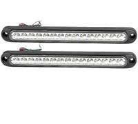 bcumst terza luce freno Luce Posteriore Universale Per Terzo Freno 12V 24V Per Camion Pick-up ATV Rimorchio Lampada 15 LED(2pcs White Light)