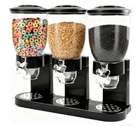 Bcuuozeeing Cereal Set di 3 distributori di cereali da 2 l per organizzare lo spazio di conservazione della cucina Ideale per cereali, alimenti secchi, dolci, riso, cereali,
