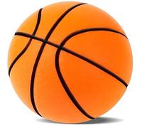 Bcuuozeeing Palla da basket silenziosa da 24 cm, per interni, silenziosa, leggera, in schiuma, giocattolo silenzioso, per bambini e adulti