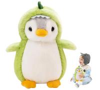 Bcuuozeeing Peluche Pinguino, Poupée Pingouin en Peluche, Simpatico e Morbido Pinguino Peluche per Ragazza, Pinguino di peluche, Giocattoli Pinguino Peluche, Regalo di Natale Ideale (Verde)