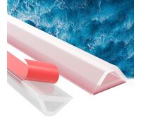 Bcuuozeeing Striscia protettiva per doccia, autoadesiva, 200 cm, in silicone, trasparente, per doccia, per bagno e doccia