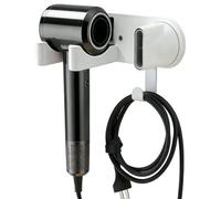 Bcuuozeeing Supporto per asciugacapelli a parete senza foratura, supporto per asciugacapelli per D-yson Supersonic, supporto magnetico con gancio per cavi, per bagno, hotel, parrucchieri, camera da