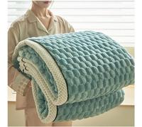 BCVPGF Coperta Multifunzionale Peluche della Tartaruga Dorata, Coperta Reversibile Spessa Vello Corallo, Invernale, Accogliente, Coperta Morbida Lancio per Divano, Divano, Scommessa,Blue-150 * 200cm