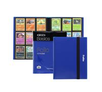 BCW BASICI Follio Album di schede a 9 task - Blue | Raccolto di caricamento laterale di Archival Safe | Soluzione di archiviazione premium per carte