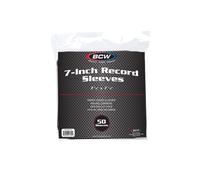 BCW Black Paper 7 in Record Round Corner Inner Sleeve - 50 ct