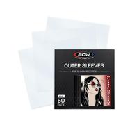 BCW Vinyl Record Sleeves 12 Inch 50 ct Clear Polypropylene Vinyl Outer Sleeves