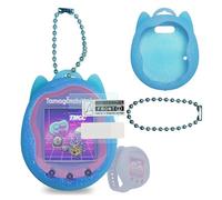 BCWEGION Custodia in silicone di ricambio per Tamagotchi Uni, pellicola protettiva per Tamagotchi Uni Band accessori per animali domestici (custodia in silicone blu e pellicola protettiva)