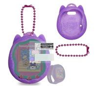 BCWEGION Custodia in silicone di ricambio per Tamagotchi Uni, pellicola protettiva per Tamagotchi Uni Band accessori per animali domestici (silicone viola e pellicola protettiva)