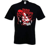 BCXJWPYKR Dario Argento T Shirt Inferno Deep Red Rare Dvd Film Signed Suspiria Tenebrae Black