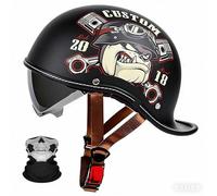 BCYBD Berretto da Baseball Casco Aperto Jet Mezzo Casco con Maschera Certificato ECE Interno Rimovibile Obiettivi Contraibili Cinturino di Rilascio Rapido per Uomini Donne M~2XL 57-64cm