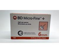 Becton Dickinson BD Microfine+ G31 6 mm Ago Per Penna Da Insulina 100 Pezzi