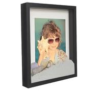 BD art 3D Box Cornice per Foto 21x30 cm Profonda 3 cm Cornice Foto con Foglio Plexiglass Trasparente - Bianco Passe-partout 13x18 cm Nero Decorazioni Fai da Te