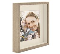 BD art 3D Box Cornice per Foto 28x28 cm Profonda 3 cm Cornice Foto con Foglio Plexiglass Trasparente - Bianco Passe-partout 19x19 cm tartufo piazza Decorazioni Fai da Te