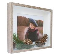 BD ART 3D Box Cornice per Foto 28x35 cm Profonda 3 cm Cornice Foto con Foglio Plexiglass Trasparente - Bianco Passe-partout 20x25 tartufo Decorazioni Fai da Te
