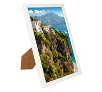 BD ART Cornice portafoto 21 x 30 cm, diploma, certificato, formato A4, in legno MDF bianco, moderna cornice da appendere alla parete o da posizionare su un armadio