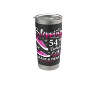 BD - BD per festa di compleanno 54° compleanno, 54 anni Bicchiere termico in acciaio inox doppia parete