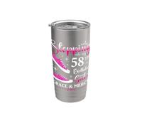 BD - BD per festa di compleanno 58° compleanno, 58 anni Bicchiere termico in acciaio inox doppia parete