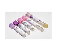 BD Medical 368856 Vacutainer PET tubo per ematologia (tubo K2 Edta) tappo viola traslucido etichetta carta, 3 ml, lotto di 100