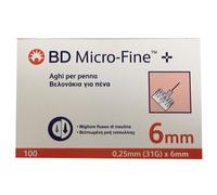 BD Microfine Aghi per Siringhe di Insulina G31 6 mm 100 pezzi