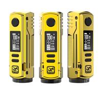 BD Vape Rayden 100 Box Mod 100 W Vape (Oro) Modalità Power/Bypass | Schermo da 0,96'' 5 temi interfaccia utente | Cursore di blocco | Batteria 18650/21700 [Esclusa] Originale - No Nicotine