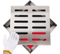 BDAYEK Drenaggio del Giardino Coperchi for scarichi, for Esterni for Fermare Le Foglie, Griglie di Scarico, for Quadrati in Metallo, Guanti for Attrezzi(30x30x2cm(11.8x11.8x0.79in))