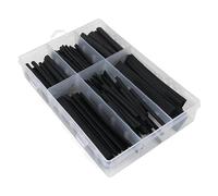 BDAYEK Guaina termorestringente Kit di 150 Tubi termorestringenti Neri, 2:1 in poliolefina, Assortiti, Guaina termorestringente, Isolante for Cavi elettrici, for 8 Dimensioni