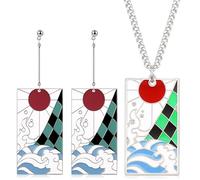 BDBFPAN 3 pezzi anime merch, una collana e un paio di orecchini, ideali per cosplay e gioielli quotidiani, regalo per gli appassionati di anime