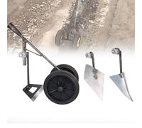 BDCPMT Aratro a Spinta a Doppia Ruota 3 in 1, Attrezzi for la Pulizia e Il diserbo for Scavare, diserbare, piantare e Attrezzi da Giardinaggio