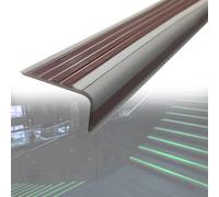 BDCPMT Protezione Antiscivolo for Bordi Scale Glow, Protezione autoadesiva in Gomma for Bordi Scale, Protezione for Bordi Scale a Forma di L for Interni ed Esterni(Brown,11.5ft)