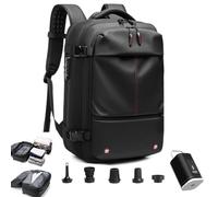 BDCPMT Zaino a compressione sottovuoto Zaino espandibile da 60 litri con compressione sottovuoto, zaino espandibile con sacco a compressione, zaino da viaggio sottovuoto(Black)