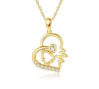 BDDCYWY 14k Real Stetoscopio Oro Vero/Infinito/Hamsa Nurse/Mano in Oro di Gioielli Fatima per Donne