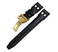 BDDCYWY 20mm 21mm 22mm Rivet Intrecciato in Pelle Vera e Propria Fascia d'oro