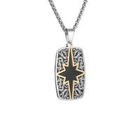 BDDCYWY Collana Collana Maschile, Gioielli in Grado e Personalizzato a Stella Esagonale Quadrata lampi ciondoli per Pendenti Femminile in Stile Versatile clavicole chaiacessories