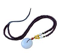 BDDCYWY Feng Shui Garnet Wealth Necklace Authentic Giade Ciondolo Chakra Crystal Crystal Wealth Grollo di Magli