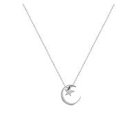 BDDCYWY Gioielli/collane La Collana Moon Star Fashion Simple Sparkling Clavicle Chain Woman Wedding Jewelry Party Gift Birthday Women's Women's Penderts