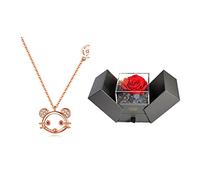 BDDCYWY Gioielli/collane La squisita implicazione della Forma Che Sei nel Mio Cuore, collane per Donne ， Collana a Pendente clavicola Lunghezza Totale 15,75 Pollici Pendenti delle Donne