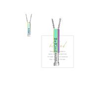 BDDCYWY Gioielli Essere gentili ... di AB -Hidden Message S for Women 3D Incisione 3D Vertical Vertical Incoraggiamento in Acciaio Inossidabile Mantra Pendant Funny Inspirational Friendship Gift