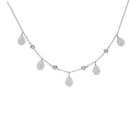 BDDCYWY Gioielli Estivi Drop Drip Micro Pave Charm Savedtear Drop Station 925 Sterling Silver Champ Campo