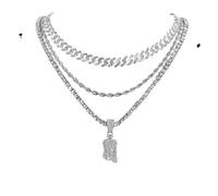 BDDCYWY Gioielli Nuovo Arrivo 2025 Gesù Cristo Piece Capronta Ciondolo per Gli Uomini La Collana di Fascino Cristallino con la Catena Hip Hop con per Voi Accessori Regalo Creativo alla Moda