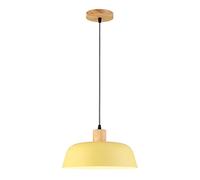 BDDCYWY Lampadario a Legno a Testa Singola Semplice Lampada a Ciondolo Wabi-sabi Lampada Macaron Decorazione del soffitto Illuminazione a LED Il Paralume del Paralume Cafe Hotel Ristorante lampade da